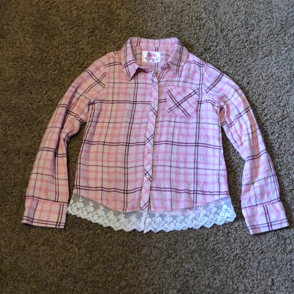 Justice kids flannel shirt